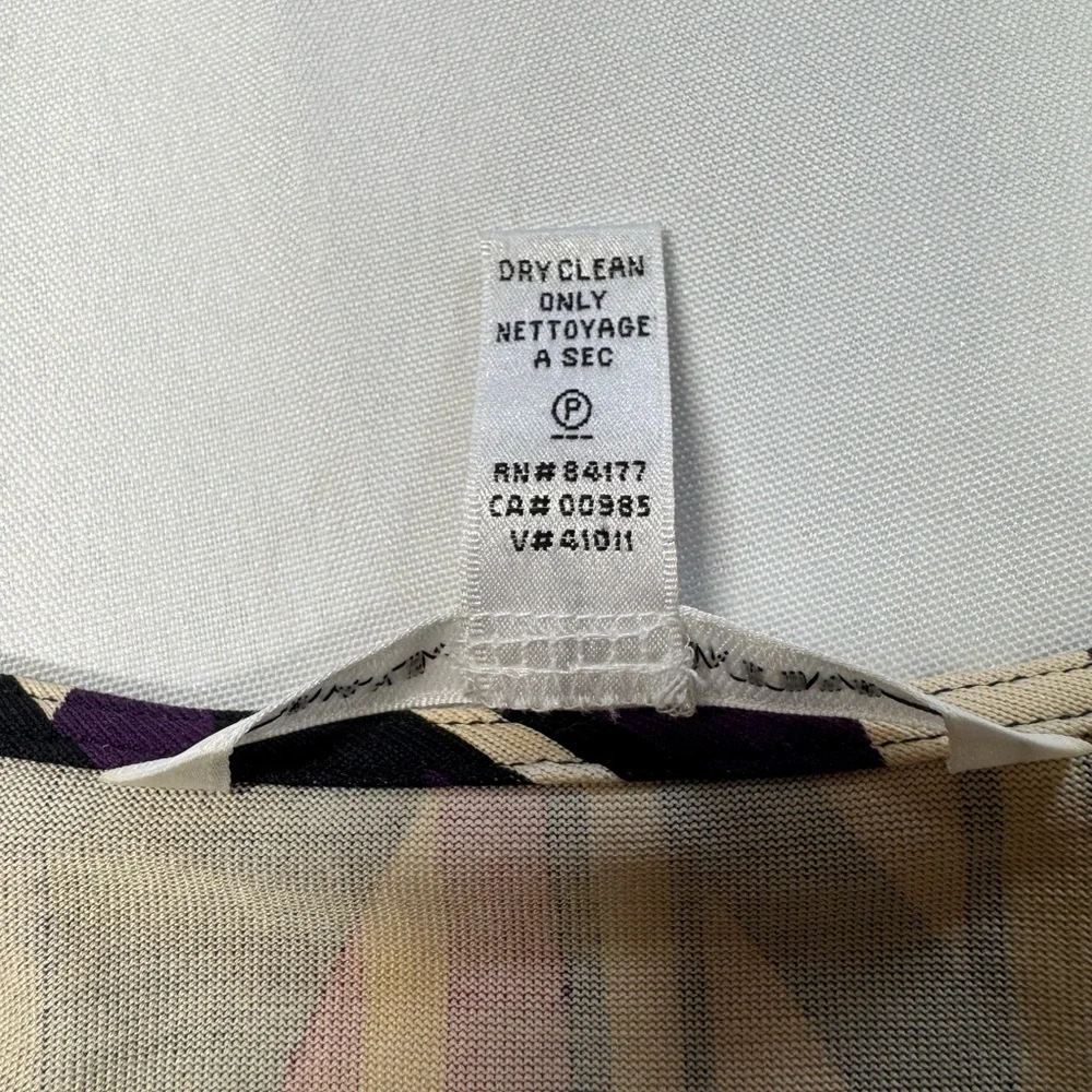 Diane von Furstenberg  100% Silk Geometric Print Dress- Size 4 - Picture 4 of 5